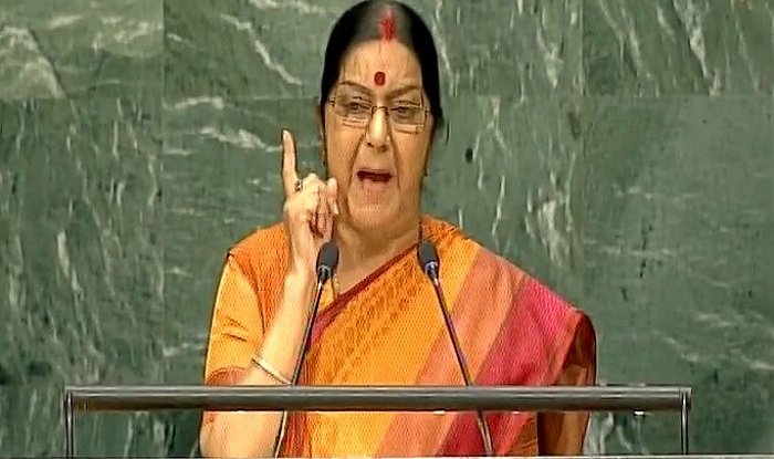 sushmaswarajcallsuponworldleaderstoisolatenationsshelteringterrorists
